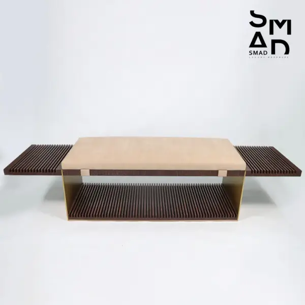 Vento Slat Coffee Table, Walnut & Sand