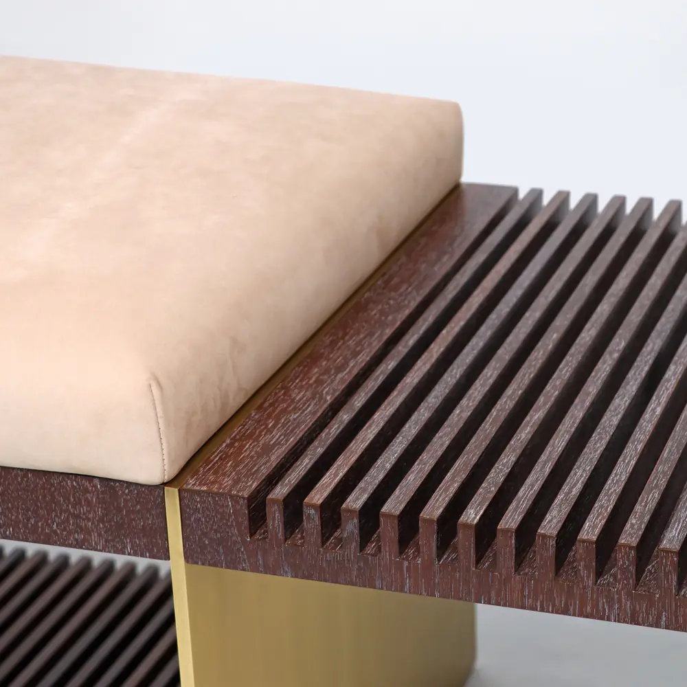 Vento Slat Coffee Table, Walnut & Sand