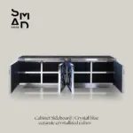 Crystal Blue Ceramic Cube Sideboard
