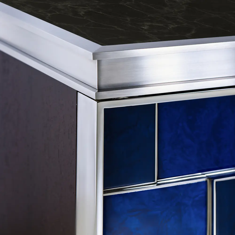 Crystal Blue Ceramic Cube Sideboard