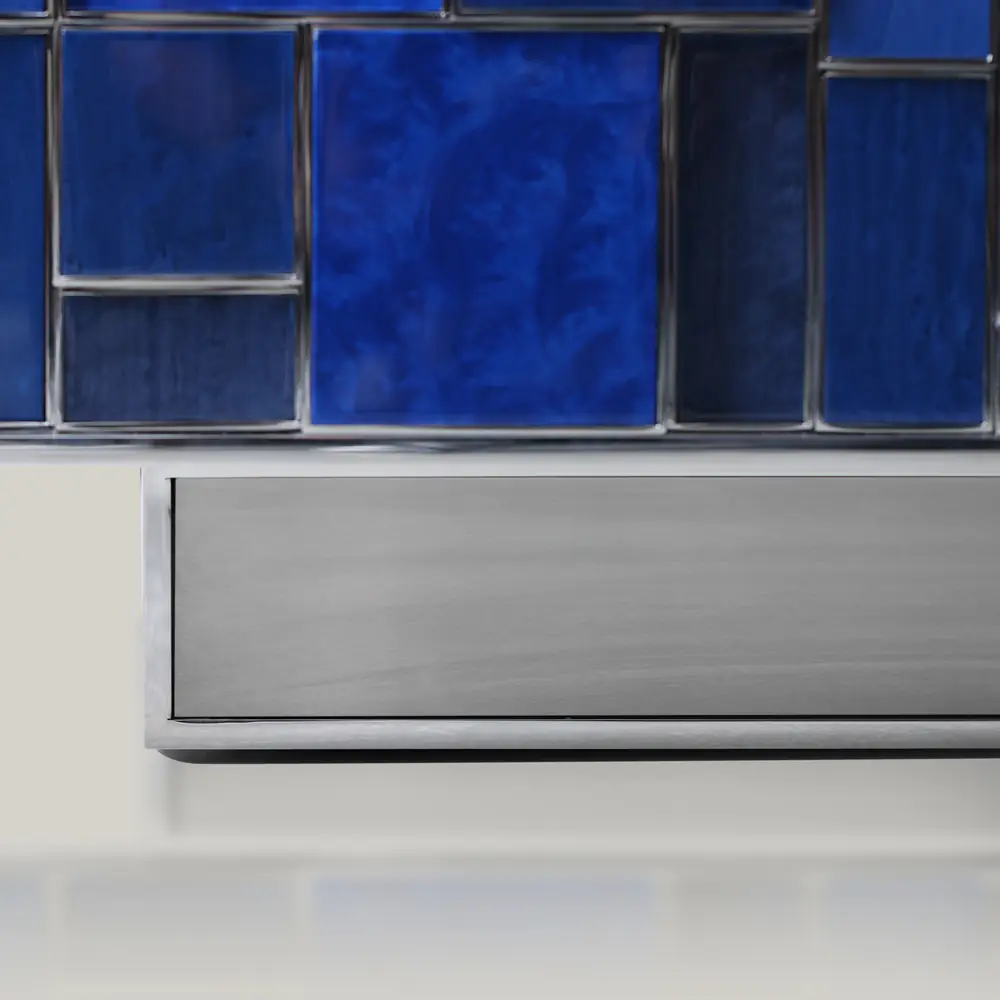 Crystal Blue Ceramic Cube Sideboard
