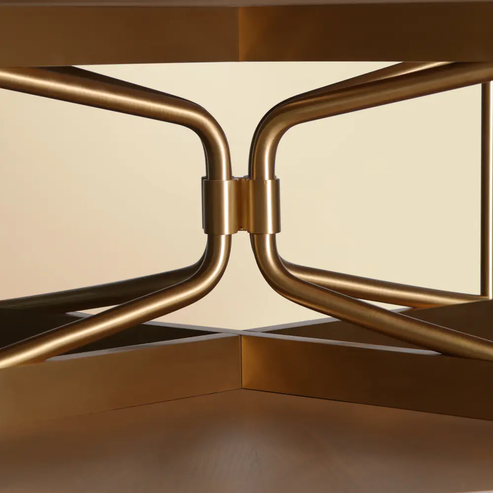 ArcLink Brass Base Coffee Table