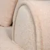 Luna Curved Bouclé 2-Chaise Sofa in Cream