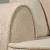 Luna Curved Bouclé 2-Chaise Sofa in Cream
