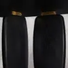 Noir Arc Pedestal Oval Dining Table