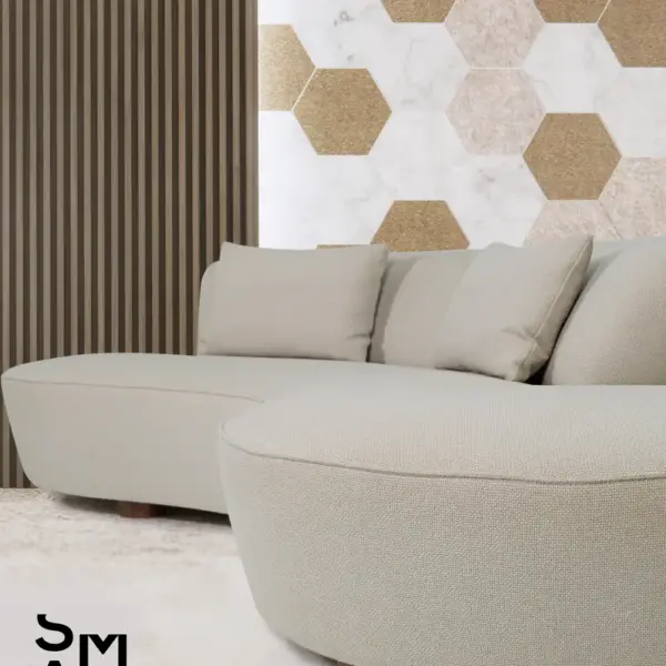 Arco Curved Chaise Sofa - Sand