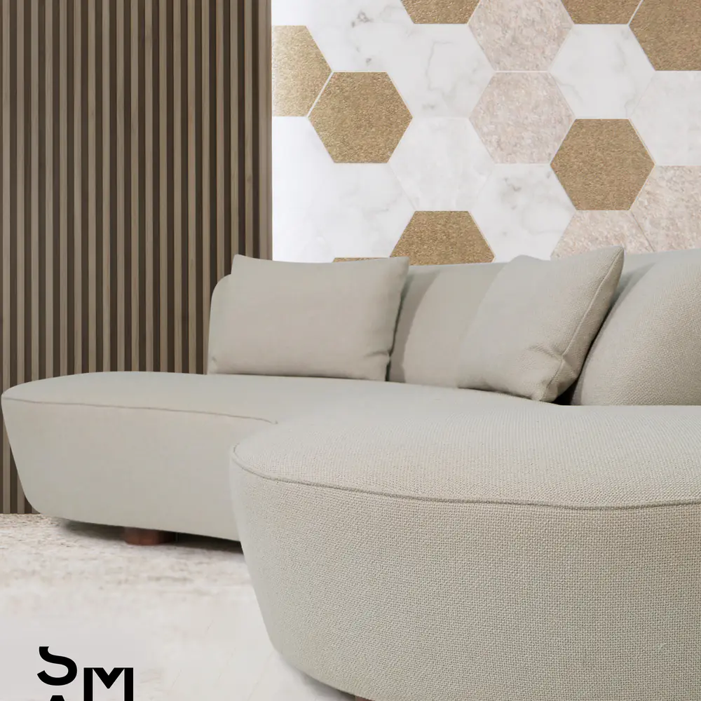 Arco Curved Chaise Sofa - Sand