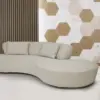 Arco Curved Chaise Sofa - Sand