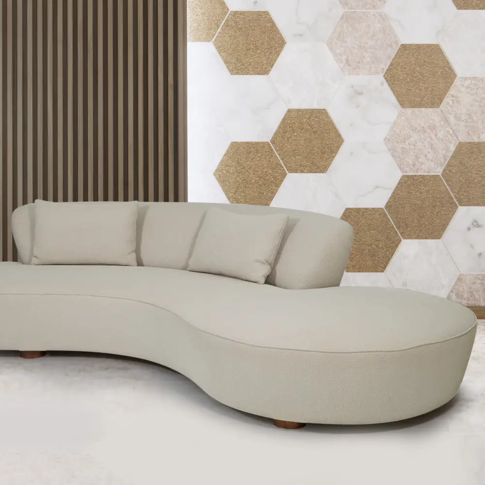 Arco Curved Chaise Sofa - Sand