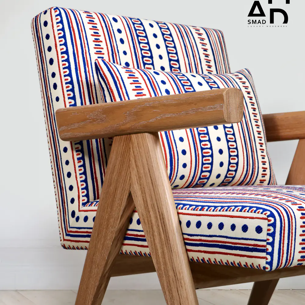 Axton Geometric Upholstered Armchair