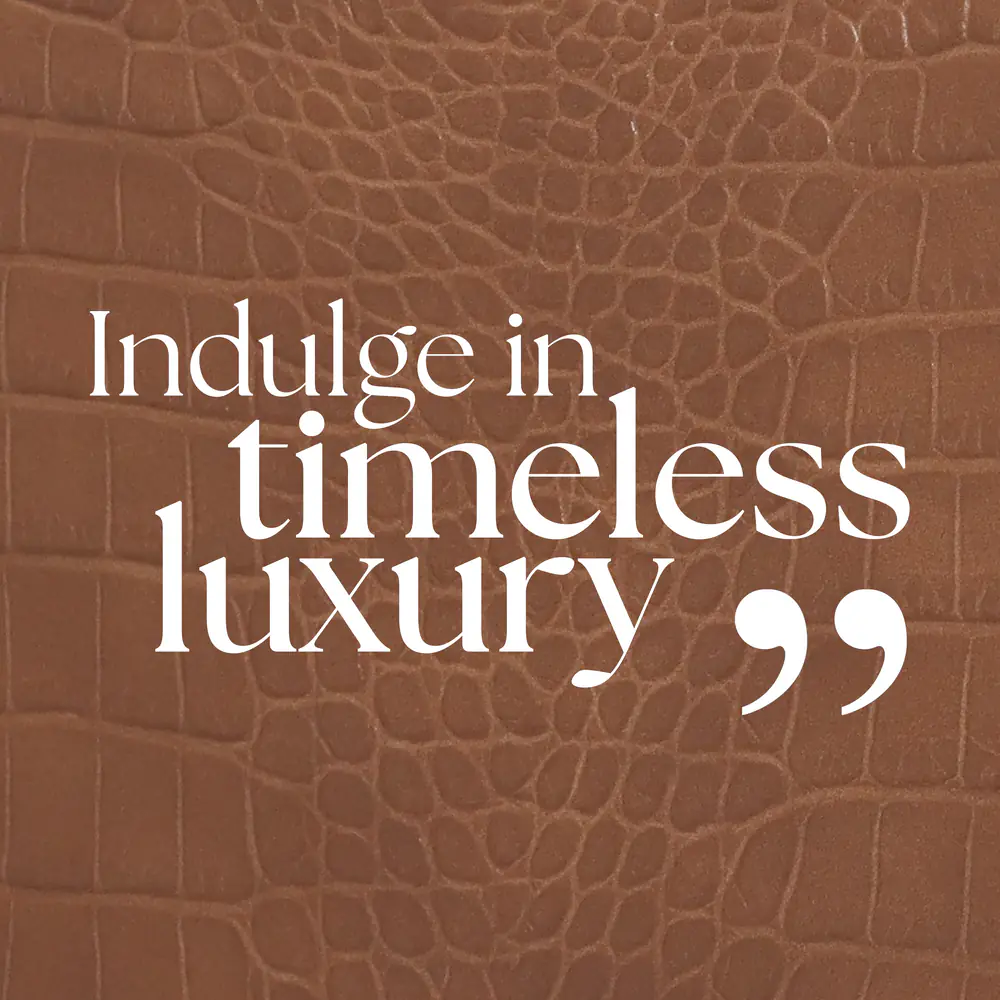 Cognac Croc-Embossed Leather 3-Seater Sofa