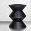 Apex Hourglass Side Table – Gloss Black