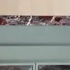 Artemis Art Deco Bar Cabinet in Sage, Marble & Copper