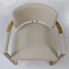 Aria Arc-Base Upholstered Armchair in Gold
