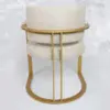 Aria Arc-Base Upholstered Armchair in Gold