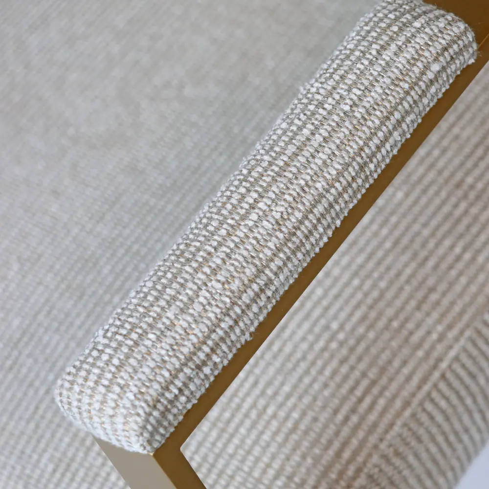 Aria Arc-Base Upholstered Armchair in Gold