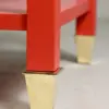 Coral Red Tray-Top Side Table with Drawer