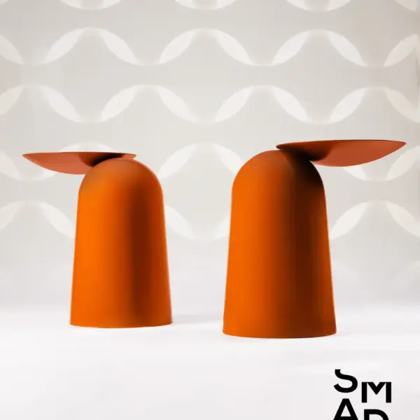 Orbit Cantilever Side Table – Terracotta