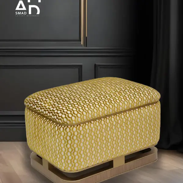 Aurelia Geometric Upholstered Ottoman