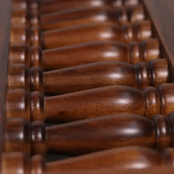 Walnut-Finish Turned-Spindle Wine Rack