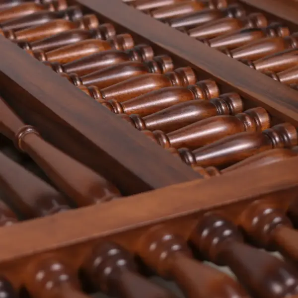 Walnut-Finish Turned-Spindle Wine Rack