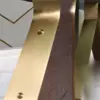 Aurelia Brass & Walnut Inset Sculptural Base Table