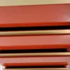 Verona Red Lacquer Sideboard with Gold Accents