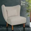 Cocoon Curved Bouclé Accent Chair – Oyster