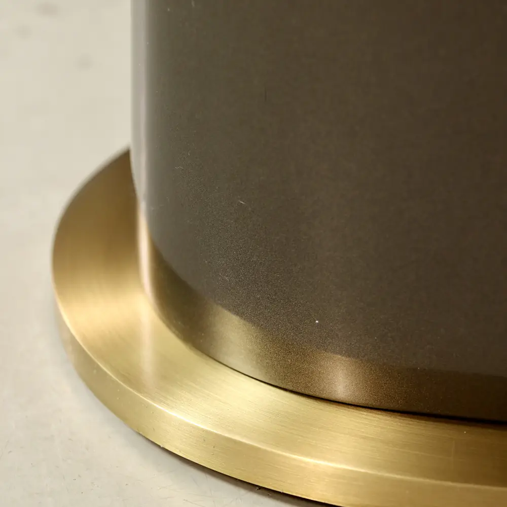 Vega Brass-Plinth Pedestal Side Table