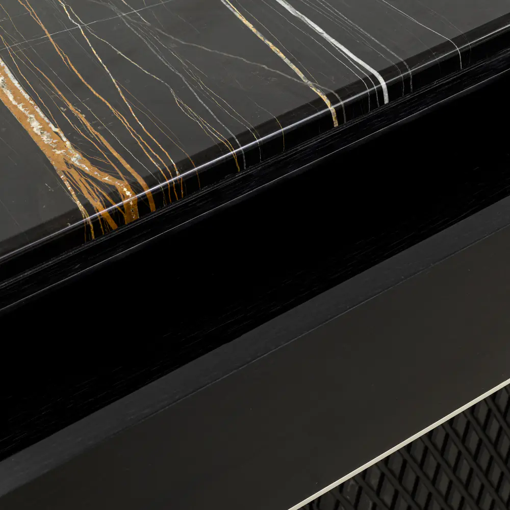 Vesper Diamond Sideboard with Stone Top