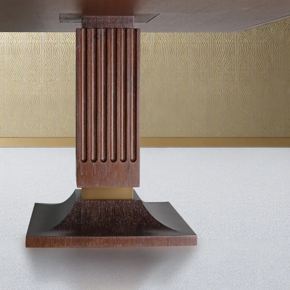 Linden Fluted Pedestal Dining Table