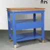 Azure Tray-Top Console Table with Dual Shelves