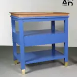 Azure Tray-Top Console Table with Dual Shelves