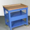 Azure Tray-Top Console Table with Dual Shelves