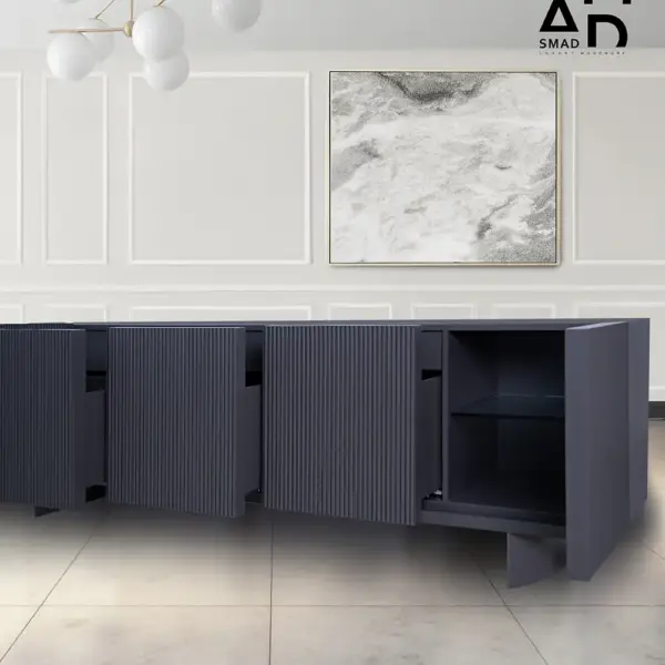 Midnight Fluted Door Sideboard Cabinet