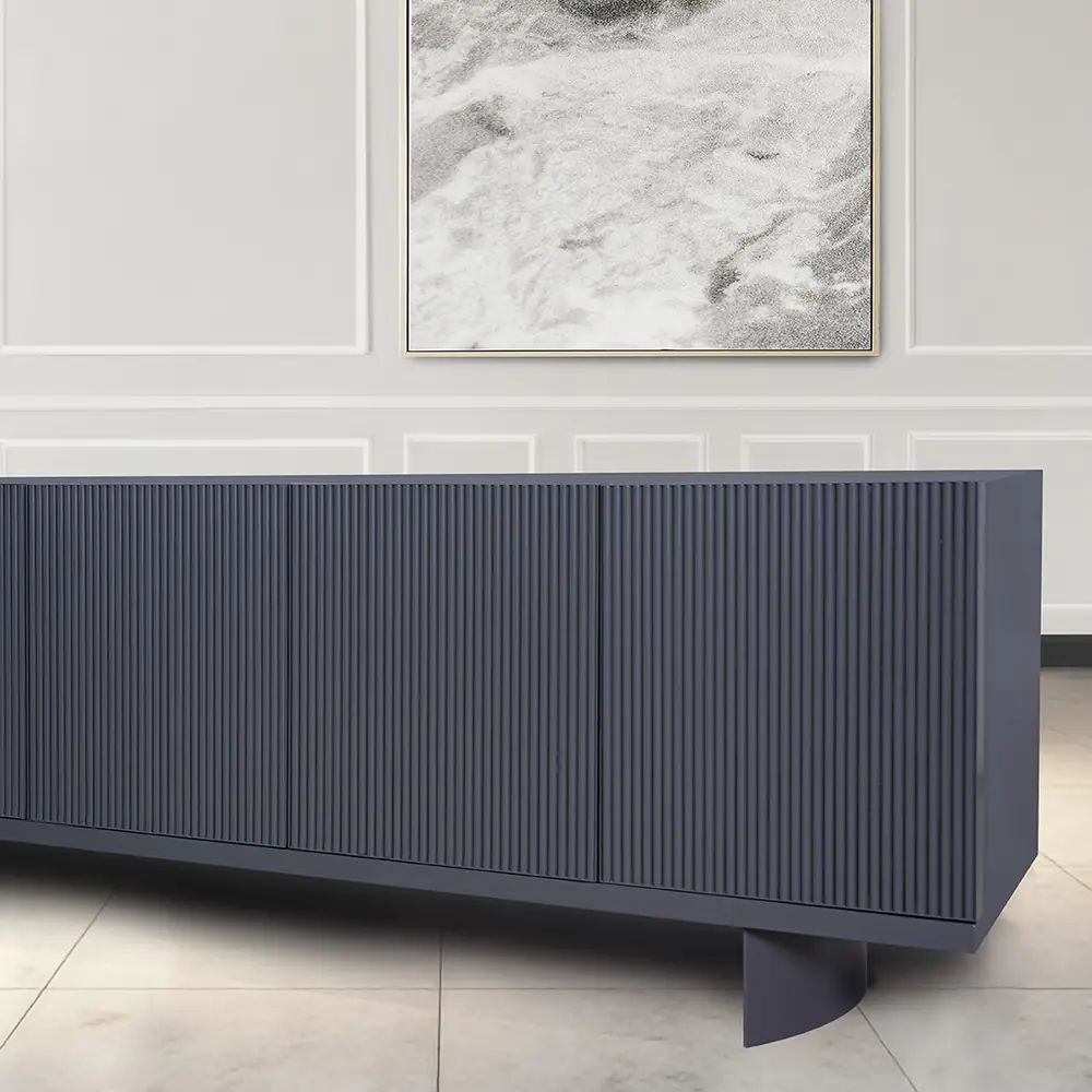 Midnight Fluted Door Sideboard Cabinet