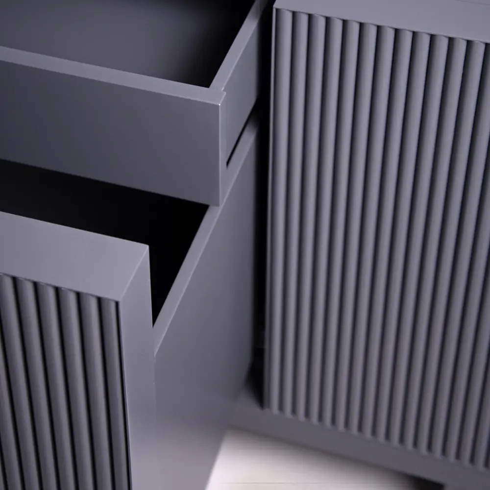 Midnight Fluted Door Sideboard Cabinet