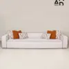 Linea Extra‑Long Low‑Profile Sofa with Contrast Piping