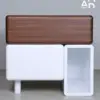 Shift Modular Side Table – Walnut & White