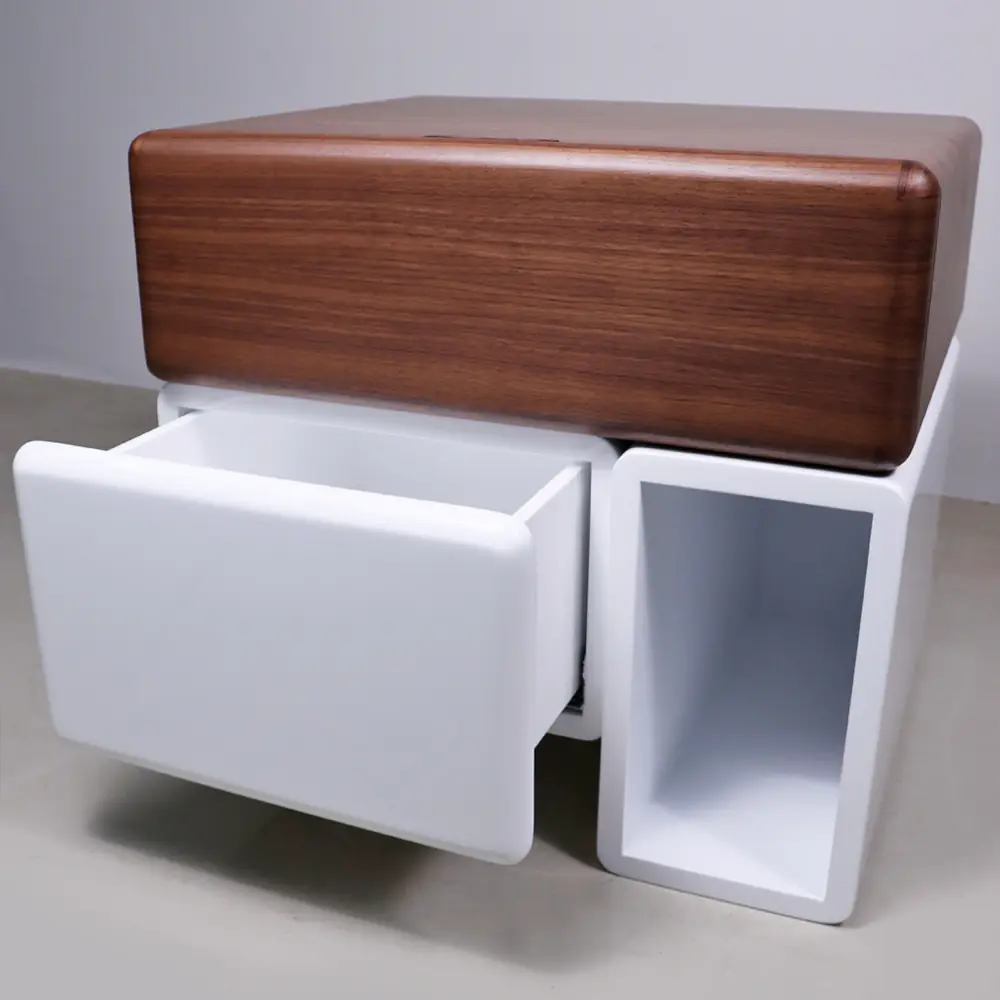 Shift Modular Side Table – Walnut & White