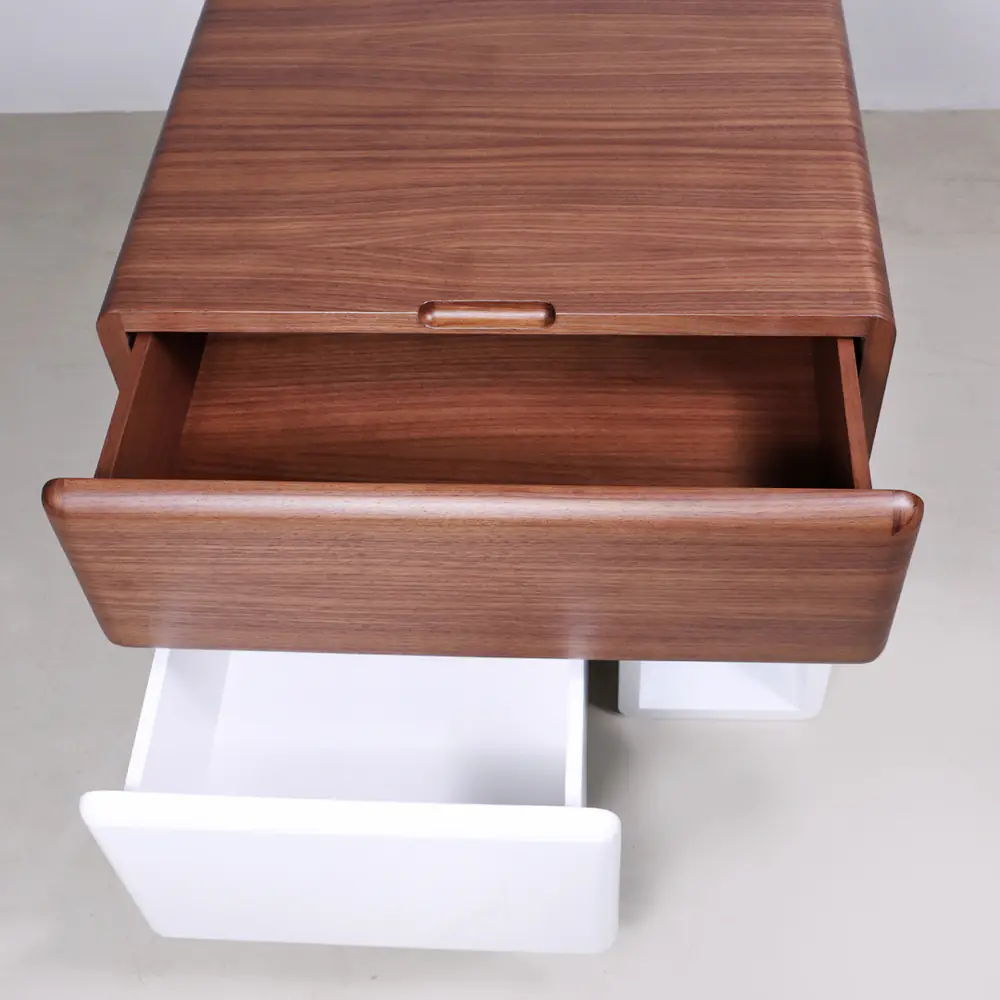 Shift Modular Side Table – Walnut & White