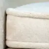 Cream Bouclé Rounded-Arm Sofa