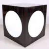 Ebony Cube Side Table with White Oval Inlays