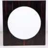 Ebony Cube Side Table with White Oval Inlays