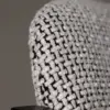 Arc Weave Upholstered Dining Chair – Black Frame