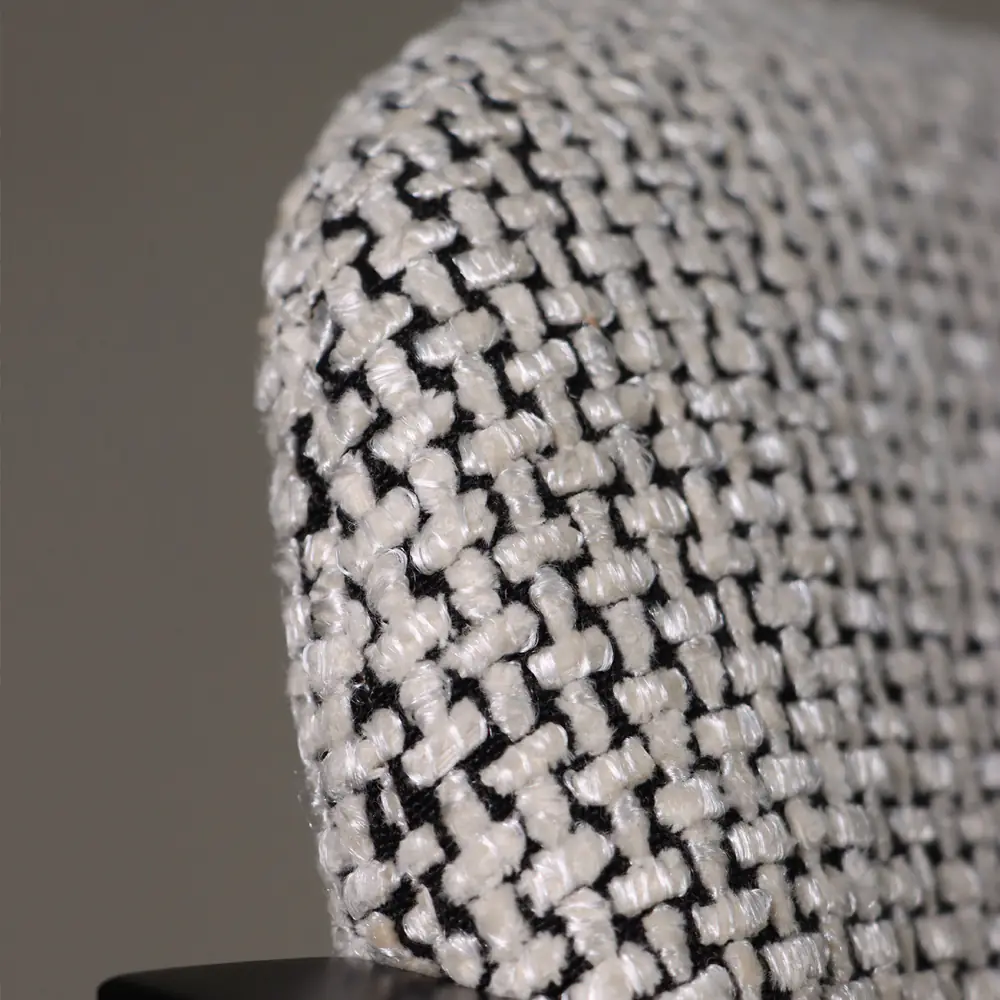 Arc Weave Upholstered Dining Chair – Black Frame