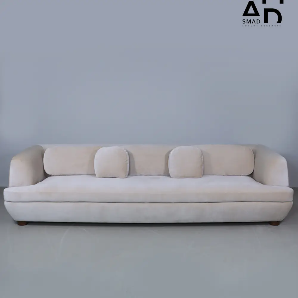 Serene Curve 3-Seater Sofa in Cream