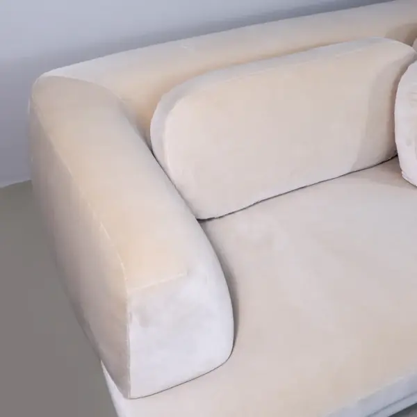 Serene Curve 3-Seater Sofa in Cream