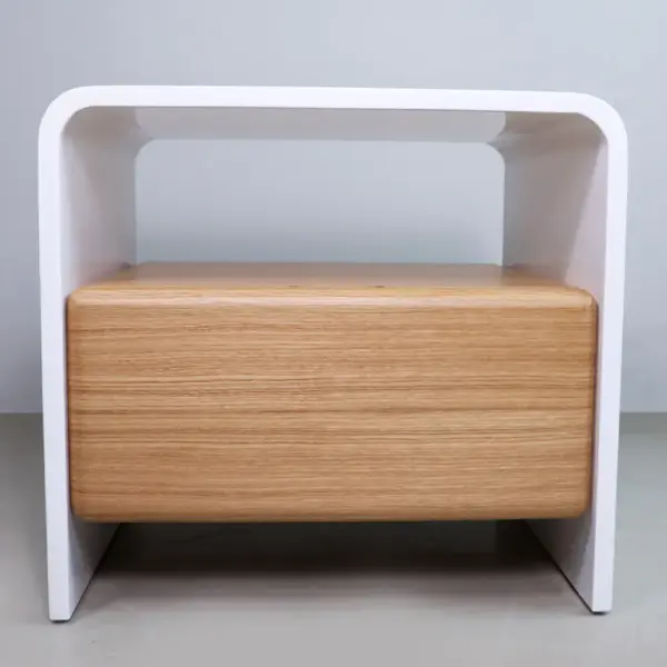 Luna White U-Frame Sideboard with Oak Drawer