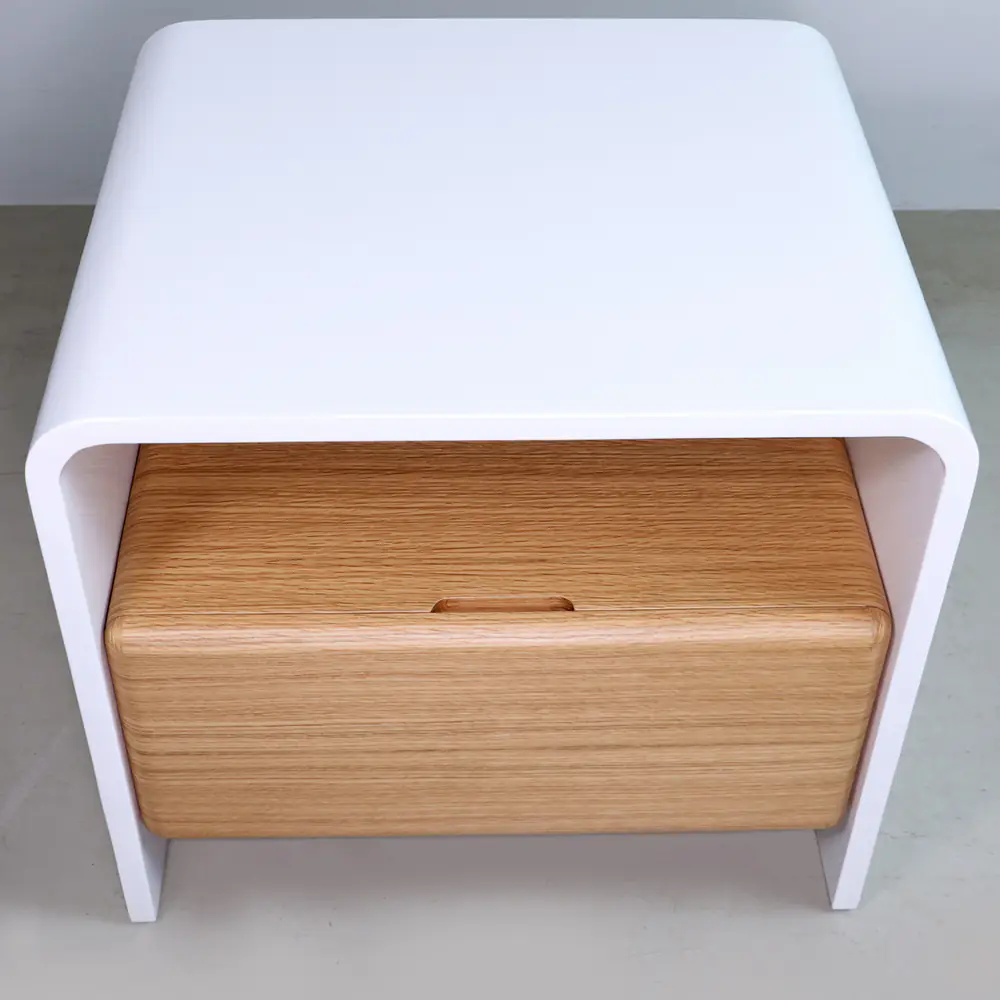Luna White U-Frame Sideboard with Oak Drawer
